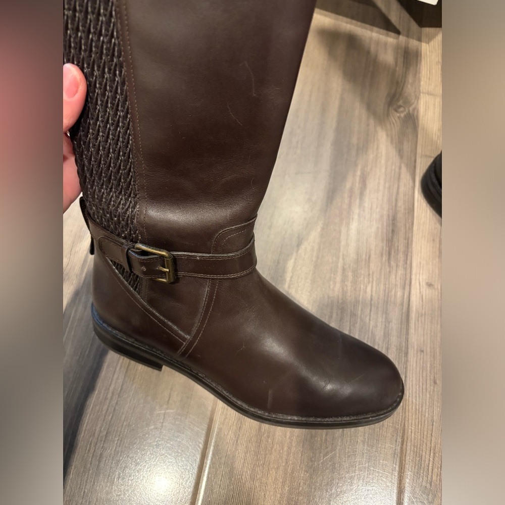 WORN ONCE - COLE HAAN CHOCOLATE BROWN BOOTS - Picture 10 of 12